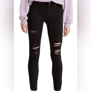 Levi’s 711 Skinny Black Distressed Jeans
